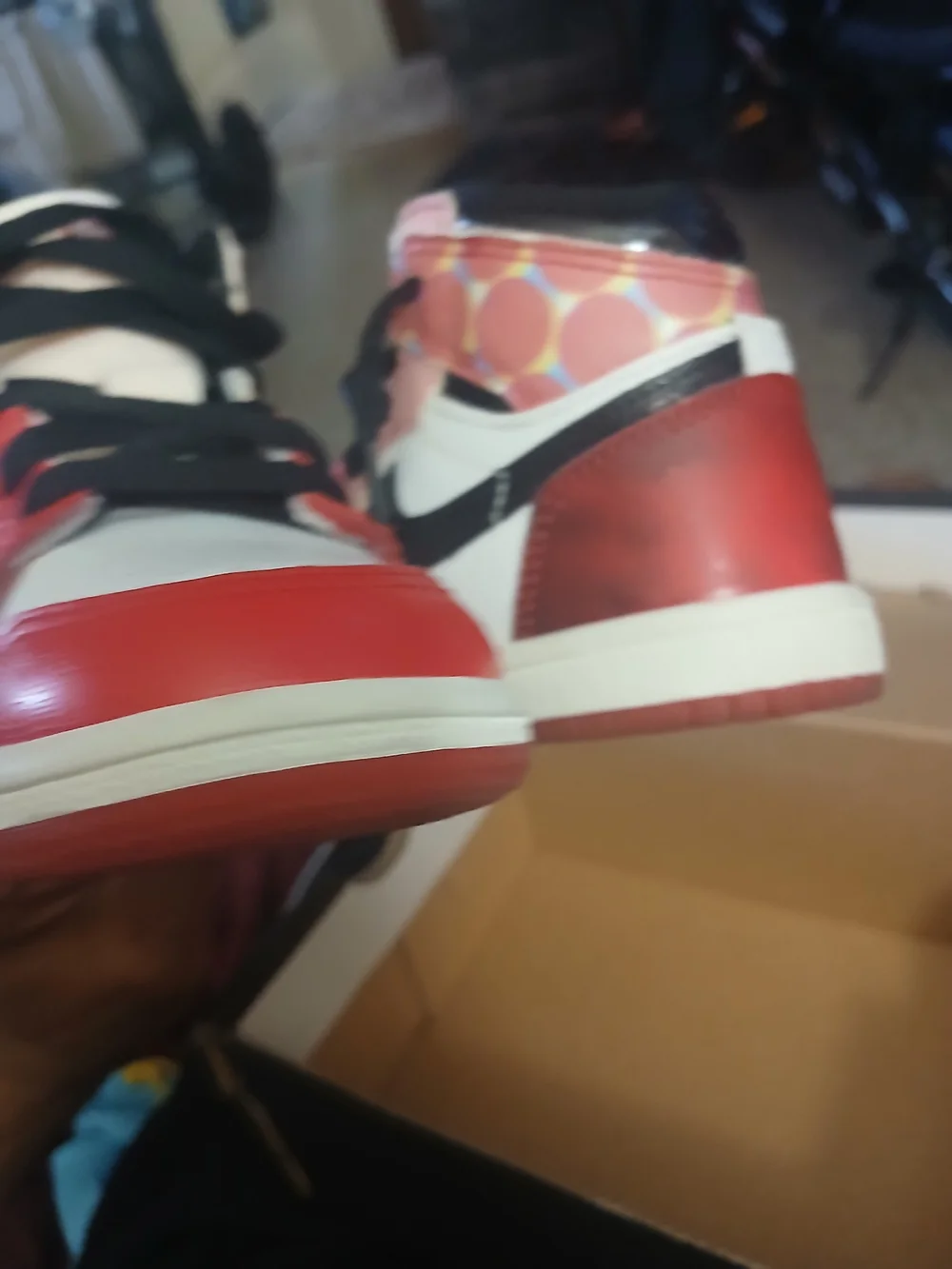 Nike Red, White and Black Kids' High-Top Sneakers